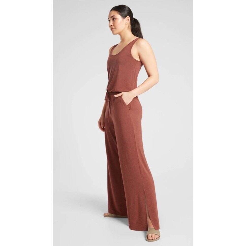 ATHLETA Coastal Romper 8 Russet Brown Heather  #405545 Summer Casual